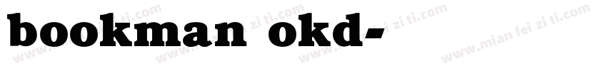 bookman okd字体转换